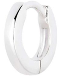 Zohreh V. Jewellery Teeny Wide huggie Hoop Earring Sterling - White