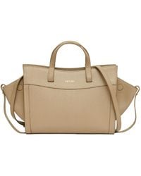 Saonara Brand - Neutrals Mini Shopping Bag Taupe Leather - Lyst