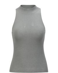 NUAJE NUAJE - Halterneck Merino Wool-Silk Knit Tank - Lyst