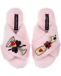 Laines London - Classic Laines Slippers With Popping Champagne Brooches - Lyst
