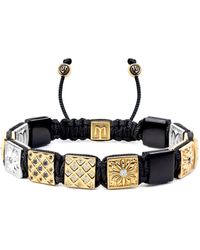 Mahigan - Flat Bead Macrame Bracelet With Onyx - Lyst