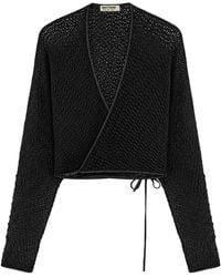 Nocturne - Wrap Mesh Blouse - Lyst