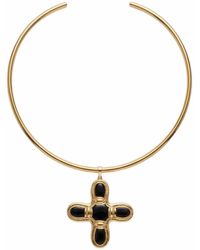 Divine Aria - Obsidian Grounding Crystal Choker Necklace - Lyst