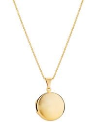 Posh Totty Designs - Plated Small Round Locket Necklace - Lyst