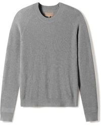 Weston Jon Boucher - Valen Waffle Knit Cashmere And Wool Fitted Lightweight Sweater - Lyst