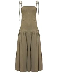 Amy Lynn - Alexa Khaki Rhinestone Embellished Puffball Dress - Lyst