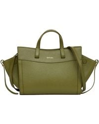 Saonara Brand - Mini Shopping Bag Khaki Leather - Lyst