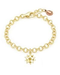 Unaloe - Starburst Gemstone Charm Bracelet – Vermeil - Lyst