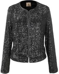 Smart and Joy - Round Collar Glitter Jacket - Lyst