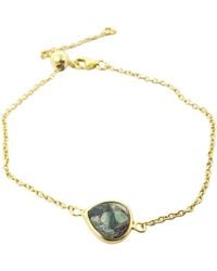 Harfi - Vermeil Plated Adjustable Emerald May Birthstone Bracelet - Lyst