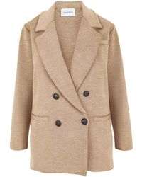 SALANIDA - Forza Knitted 100% Merino Blazer Beige - Lyst