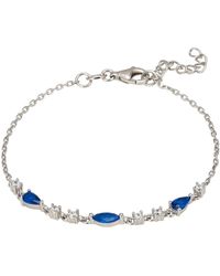 LÁTELITA London - Olivia Gemstone Bracelets Silver Sapphire & White Cz - Lyst