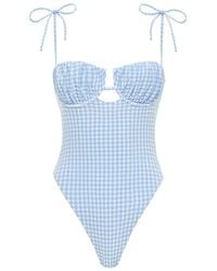 Montce - Peri Micro Gingham Petal One-Piece - Lyst