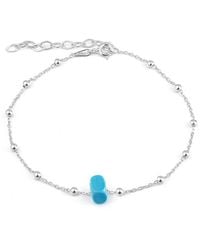 Spero London - Sterling Beaded Satellite Chain Bracelet With Gemstone - Lyst