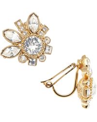 Grosse - Crystal Flower Clip On Earrings, Series Versatile Pearl - Lyst