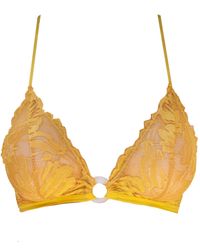 Carol Coelho - Sun Coral Lace Bralette With Mother Of Pearl Ring - Lyst