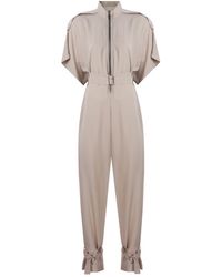 Mirimalist - Sand Jumpsuit Ecru - Lyst