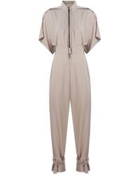 Mirimalist - Sand Jumpsuit Ecru - Lyst