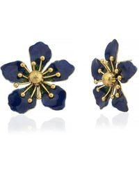 Milou Jewelry - Magnolia Flower Earrings - Lyst