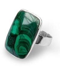 FV Jewellery - La Stèle Malachite Rectangle Ring - Lyst