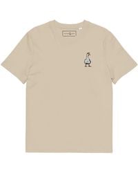Anchor and Crew - Neutrals Desert Dust Dapper Duck Actual Life Organic Cotton Embroidered T-Shirt - Lyst