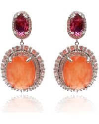 Michael Nash Jewelry - Gemma Flawed & Fourmaline Glass Clip Drop Earrings - Lyst