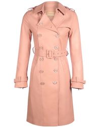 Santinni - 'Belle Du Jour' 100% Leather Trench Coat - Lyst