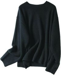 Zenzee - Cashmere Crew Neck Boyfriend Sweater - Lyst