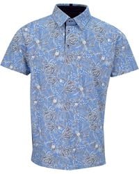 lords of harlech - Pietro Handcut Floral Polo Shirt - Lyst