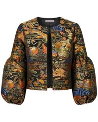 Traffic People - Farewell Fools Multicolour Metallic Claude Cropped Jacket - Lyst