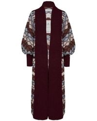 The Extreme Collection - Long Wave Cardigan With Organic Wool And Alpaca Henriette - Lyst