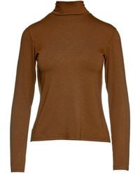 Conquista - Biscuit Colour Long Sleeve Polo Neck Jumper - Lyst