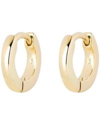 Zohreh - Teeny Wide Huggie Hoop Earring Pair 9K - Lyst