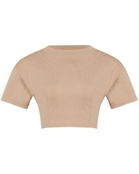 Pcfg - Neutrals Free Heaven Crop Tshirt - Lyst