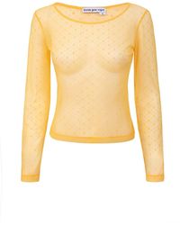 blonde gone rogue - Daisy Lace Top, Upcycled Nylon, In Yellow - Lyst