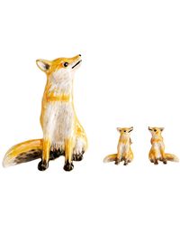 Fable England - Enamel Fox Earrings, Enamel Fox Brooch - Lyst