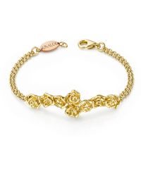 Unaloe - Vermeil Rose Chain Bracelet Olimpic – Handmade Italian Floral Jewelry - Lyst