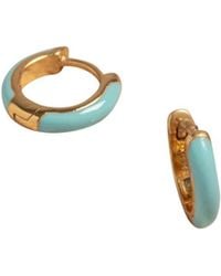 Claire Hill Designs - Enamel Huggie Earrings - Lyst