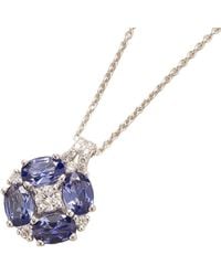 Juvetti - Pristi Necklace With Diamonds & Ceylon Sapphire - Lyst