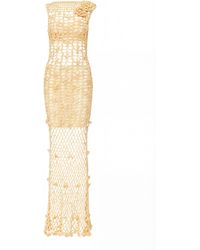 Andreeva - Vanilla Handmade Maxi Crochet Dress - Lyst