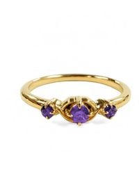 Belinda Jewelz - Amethyst Vintage Triple Birthstone Ring - Lyst