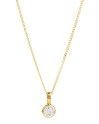 Charlotte's Web Jewellery - April Birthstone Charm Vermeil Necklace - Lyst