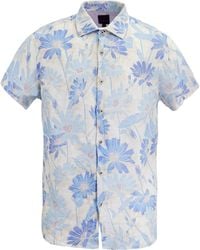 lords of harlech - Sergio Springtime Linen Shirt - Lyst