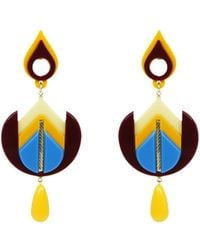 Gissa Bicalho - Handmade Earring Iolanda Burgundy - Lyst