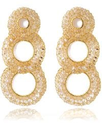 Lavish by Tricia Milaneze - Elegant Crystal Hand-made Crochet Cascade Earrings - Lyst