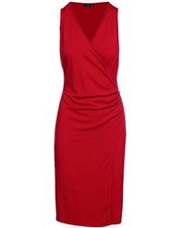 Conquista - Wrap Style Sleeveless Dress - Lyst