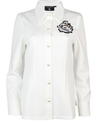 Laines London - Laines Couture Shirt With Embellished Black & Peony Shirt - Lyst