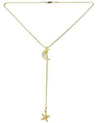 Lexi Jewelry - Dreamy Moon 'N Star Sparkly Lariat Necklace - Lyst
