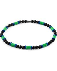 Anchor and Crew - Agate & Ebony Wood Samuel & Stone Skinny Bracelet - Lyst