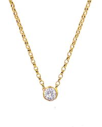 Lily Flo Jewellery - Disco Dot Diamond Solitaire Necklace - Lyst